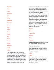 names of dead Newtown prayer scan